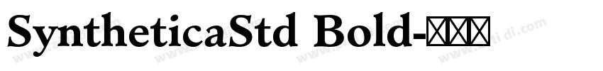 SyntheticaStd Bold字体转换